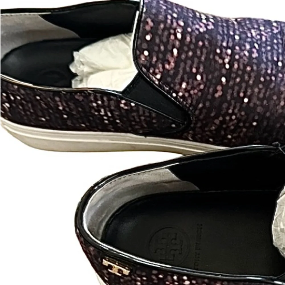 TORY BURCH Designer Multi-color Casual Slip-On Tennis Shoes/ Sneakers Size 8.5 - Picture 10 of 14